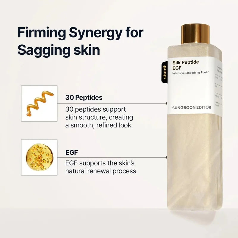Sungboon EGF Tox Toner Korean Skincare PDRN Volufiline NAD+ Collagen Complex Firming Anti Aging Reduce Wrinkles Fine Lines